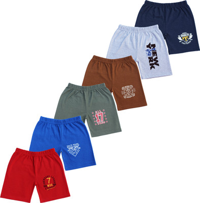 Sand Beach Short For Boys & Girls Casual Printed Cotton Jersey  (Multicolor, Pack Of 6) For Rs. 299 @ 40 %