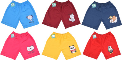 Funtus Short For Baby Boys & Baby Girls Casual Printed Cotton Blend(Multicolor, Pack of 6)