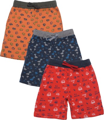 Dollar Champion Kids Short For Boys Casual Self Design Pure Cotton(Multicolor, Pack of 3)