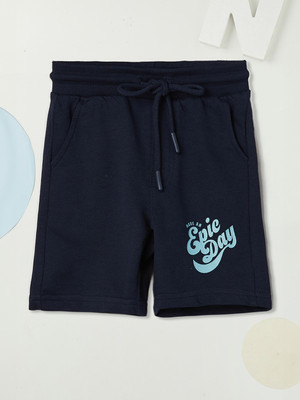 MAX Short For Boys Casual Solid Pure Cotton(Blue, Pack of 1)