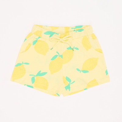 Pantaloons Junior Short For Girls Casual Printed Cotton Blend(Yellow, Pack of 1)