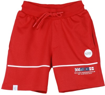MONTE CARLO Short For Boys Casual Printed Cotton Blend(Red, Pack of 1)