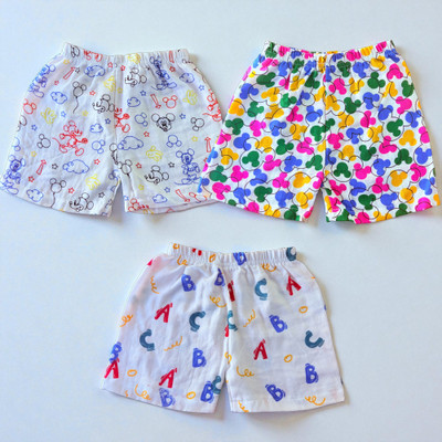 RBCPON Short For Baby Boys & Baby Girls Casual Animal Print Pure Cotton(White, Pack of 3)