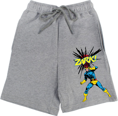 WEAR YOUR MIND Short For Boys Casual Graphic Print Cotton Blend(Grey, Pack of 1)