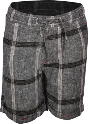 Rad prix Short For Boys Casual Striped Pure Cotton(Grey, Pack of 1)
