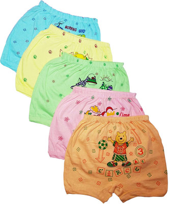 Paryag Short For Baby Girls Casual Printed Cotton Blend(Multicolor, Pack of 5)