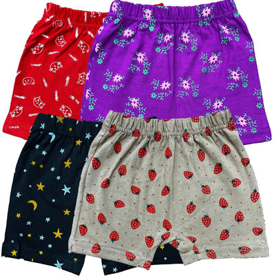 DIAZ Short For Baby Boys & Baby Girls Casual Printed Cotton Blend(Multicolor, Pack of 4)