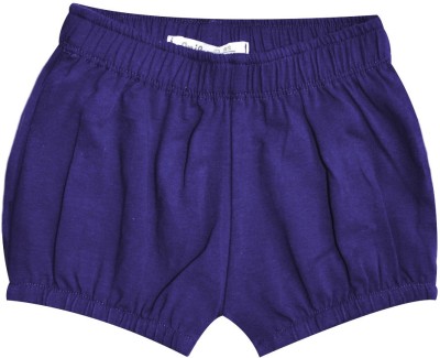 milou Short For Baby Girls Casual Solid Cotton Blend(Purple, Pack of 1)