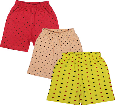 DIAZ Short For Boys & Girls Casual Printed Pure Cotton(Multicolor, Pack of 3)