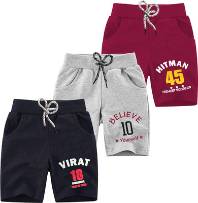 MIST N FOGG Short For Boys Casual Printed Cotton Blend(Multicolor, Pack of 3)