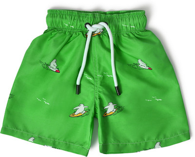 Mi Arcus Short For Boys Casual Printed Polyester(Green, Pack of 1)