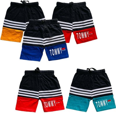 NG MART Short For Baby Boys & Baby Girls Casual Striped Lycra Blend(Multicolor, Pack of 5)