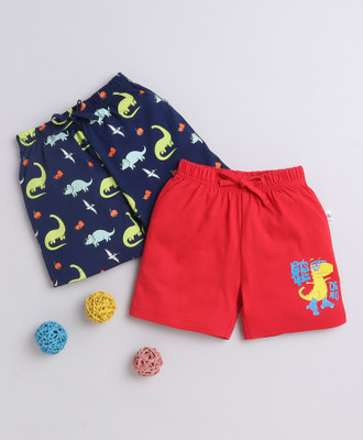 BUMZEE Short For Boys Casual Graphic Print Hosiery(Dark Blue, Pack of 2)