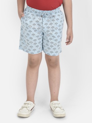 CRIMSOUNE CLUB Short For Boys Casual Printed Pure Cotton(Blue, Pack of 1)
