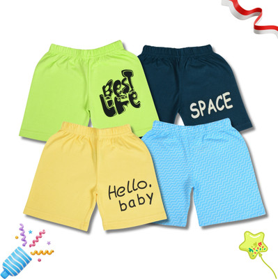 Worton Fashion Short For Baby Boys Casual Printed Pure Cotton(Multicolor, Pack of 4)
