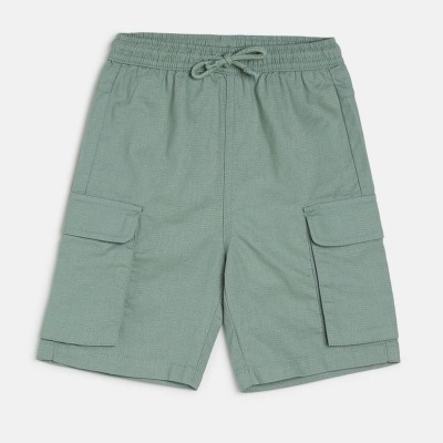 MINI KLUB Short For Boys Casual Solid Cotton Lycra(Green, Pack of 1)