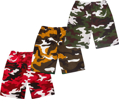 swanker Short For Boys & Girls Casual Printed Pure Cotton(Multicolor, Pack of 3)