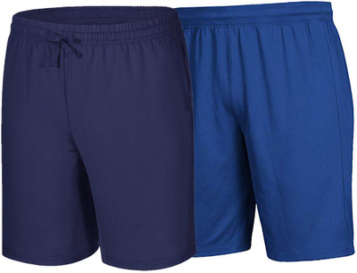 UNIQ Short For Boys & Girls Casual Solid Polyester(Multicolor, Pack of 2)