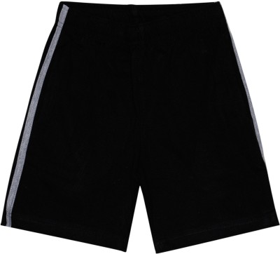 Dyca Short For Boys Casual Solid Cotton Blend(Black, Pack of 1)