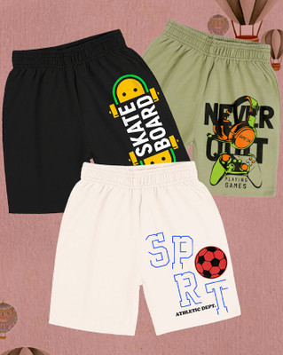 ENITOR Short For Boys Casual Printed Cotton Blend(Multicolor, Pack of 3)