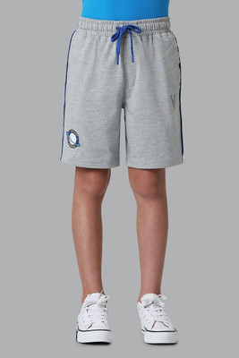 VAN HEUSEN Short For Boys Casual Solid Polycotton(Grey, Pack of 1)