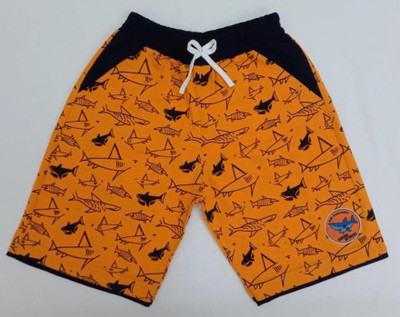 rayie collection Short For Baby Boys Casual Printed Cotton Blend(Orange, Pack of 1)