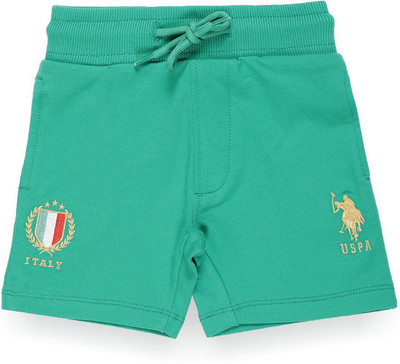 U.S. POLO ASSN. Short For Boys Casual Solid Pure Cotton(Light Green, Pack of 1)