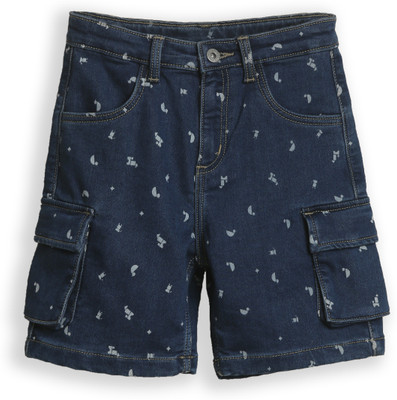 pilolo Short For Boys Casual Solid Denim(Light Blue, Pack of 1)