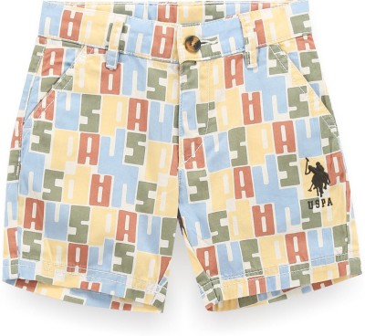 U.S. POLO ASSN. Short For Boys Casual Printed Pure Cotton(Yellow, Pack of 1)