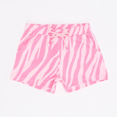 Pantaloons Junior Short For Girls Casual Printed Cotton Blend(Pink, Pack of 1)