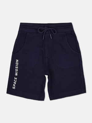 United Colors of Benetton Short For Boys Casual Printed Pure Cotton(Blue, Pack of 1)