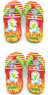 ARAVON Boys & Girls Slip On Slipper Flip Flop(Multicolor , 7-8 year)