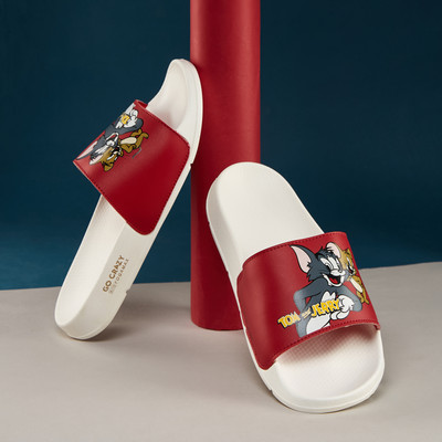 CAMPUS Tom & Jerry Boys & Girls Slip On Slipper Flip Flop(Red , 9 - 10 Years)