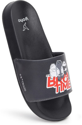 Yoho Boys & Girls Slip On Slipper Flip Flop(Grey , 9-10 Years)