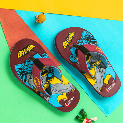 DASHNY Boys Slip On Slipper Flip Flop(Maroon , 1-2 Years)