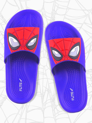 FLITE Spiderman Boys Slip On Slipper Flip Flop(Blue , 6-7 Years)