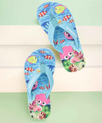 Toothless Girls Slip On Slipper Flip Flop(Blue , 3-3.5 Years)