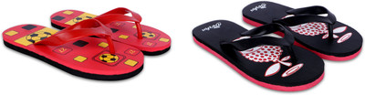 Dorha Boys & Girls Slip On Slipper Flip Flop(Black , 10 - 11 Years)