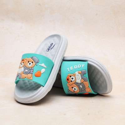 asian Boys & Girls Slip On Slipper Flip Flop(Grey , 2.5-3 Years)