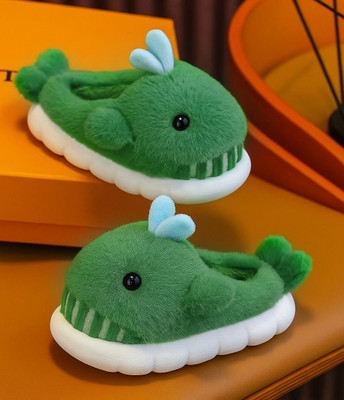 Brats N Beauty Boys & Girls Slip On Slipper Flip Flop(Green , 9-10 Years)