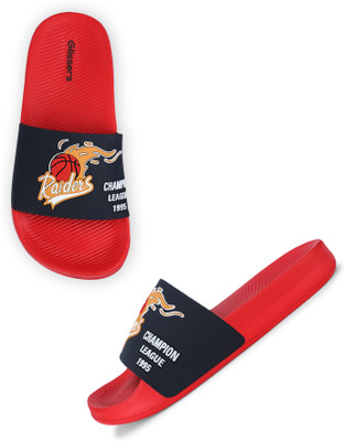 Glissers Boys Slip On Slipper Flip Flop(Red , 5Y-5.5Y)