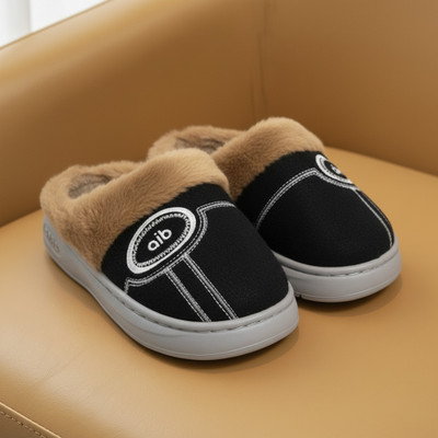 FASHIONIO Boys & Girls Slip On Slipper Flip Flop(Black , 7-8 Years)