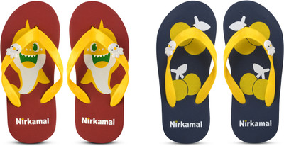 Nirkamal Boys & Girls Slip On Slipper Flip Flop(Brown , 8-9 years)