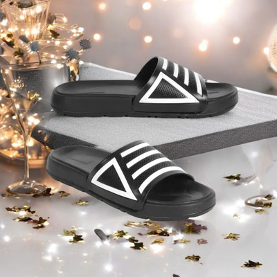 HRV Donald Boys & Girls Strap Slipper Flip Flop(Black ,)