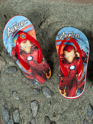 Toothless Avengers Boys Slip On Slipper Flip Flop(Red , 4-4.5 Years)