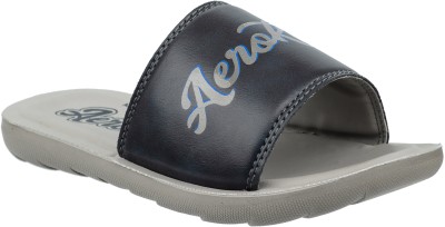 Aerokids Boys Slip On Slipper Flip Flop(Blue , 6-7 Y)