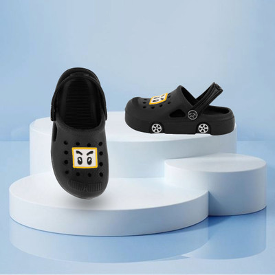 SMARTOTS Boys & Girls Slip On Slipper Flip Flop(Black , 2-2.5 years)