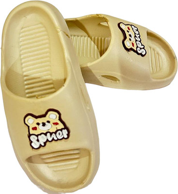 Crawl & sprint Boys & Girls Slip On Slipper Flip Flop(Beige , 3.5-4 Years)