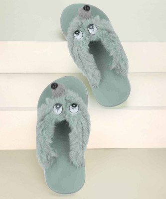 TK Creation Girls Slip On Slipper Flip Flop(Green , 5 - 5.5 Years)
