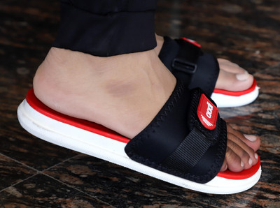 aadi Men Slides(Red, Black , 6)